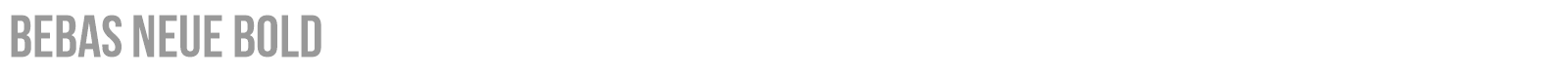 Bebas Neue font preview